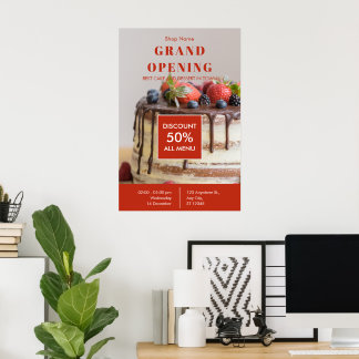 Affiche Boulangerie de gâteaux Petite entreprise Grand pro