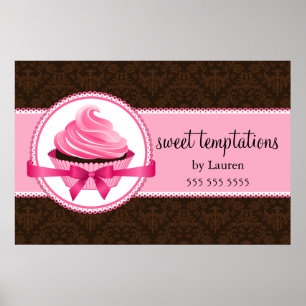 Affiche Boulangerie de petit gâteau de couture