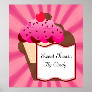 Affiche Boulangerie Sweet Cupcake