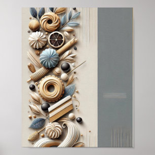Affiche Boulangeries et pâtisseries élégantes et créatives