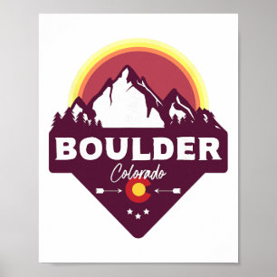 Affiche Boulder Colorado Co Montagnes Rocheuses Randonnée