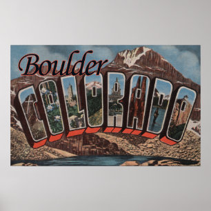 Affiche Boulder, le Colorado - grandes scènes de lettre
