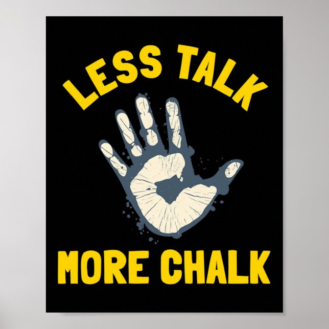 Affiche Bouldering Climber Chalk Boulderer Artificial Rock (Devant)