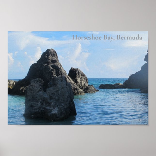 Affiche Boulders in Horseshoe Bay, Bermudes (Devant)
