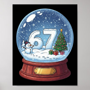 Affiche Boule à neige de Noël 67 Drôle Six Sept Meme 
