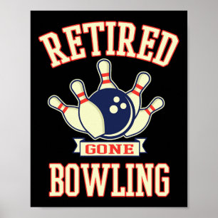 Affiche Boule de bowling pour retraité cadeau de retraite