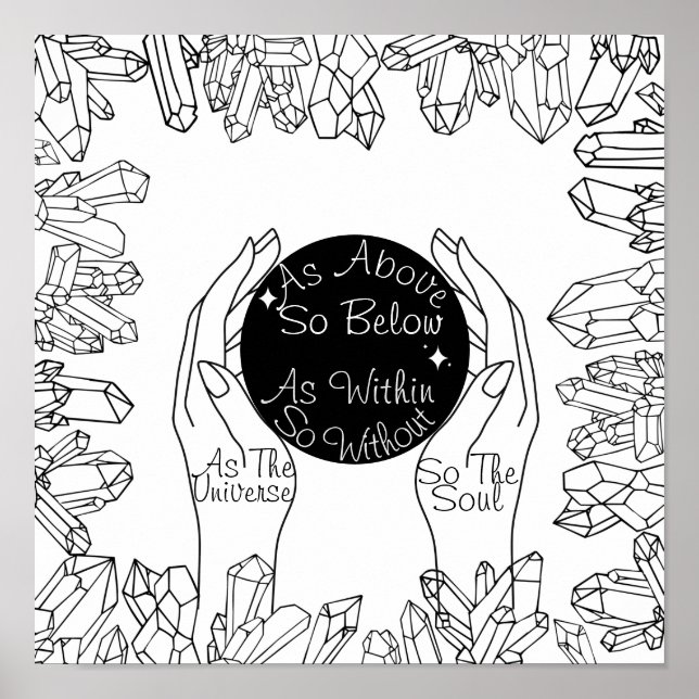 Affiche Boule De Cristal Comme Ci-Dessus Si Ci-Dessous (Devant)