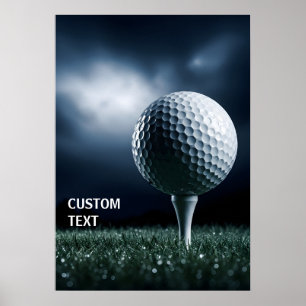 Affiche Boule de golf spectaculaire personnalisée