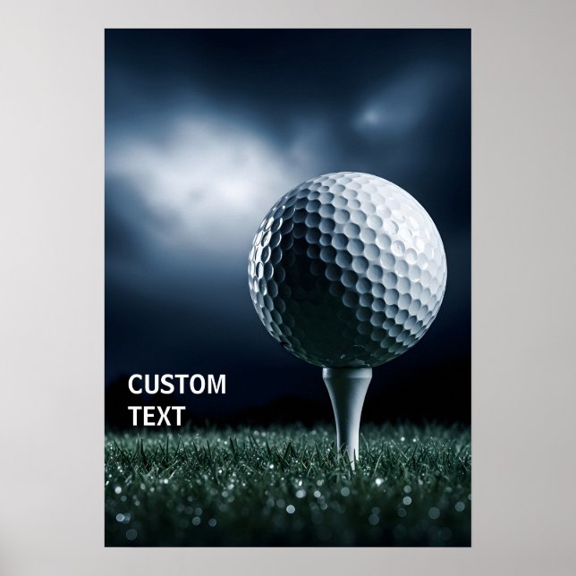 Affiche Boule de golf spectaculaire personnalisée (Devant)