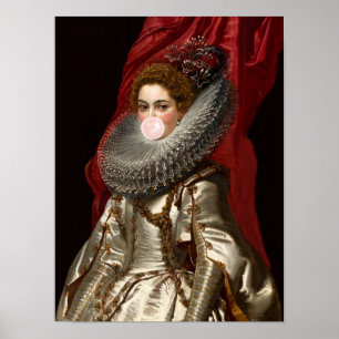 Affiche Boule de gomme Diva dans un Ruff de cou