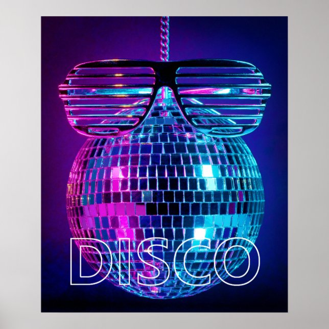 Affiche Boule disco brillante (Devant)