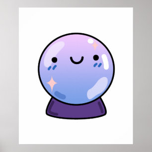 Affiche Boule en cristal Cute Kawaii