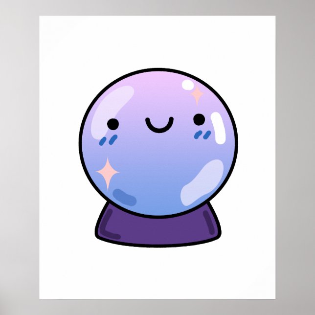Affiche Boule en cristal Cute Kawaii (Devant)