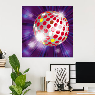 Affiche Boule Red Disco