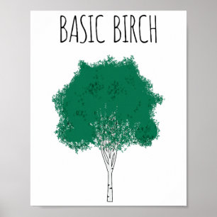 Affiche Bouleau de base environnementaliste drôle randonné