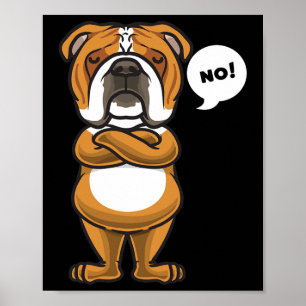 Affiche Bouledogue anglais chien 