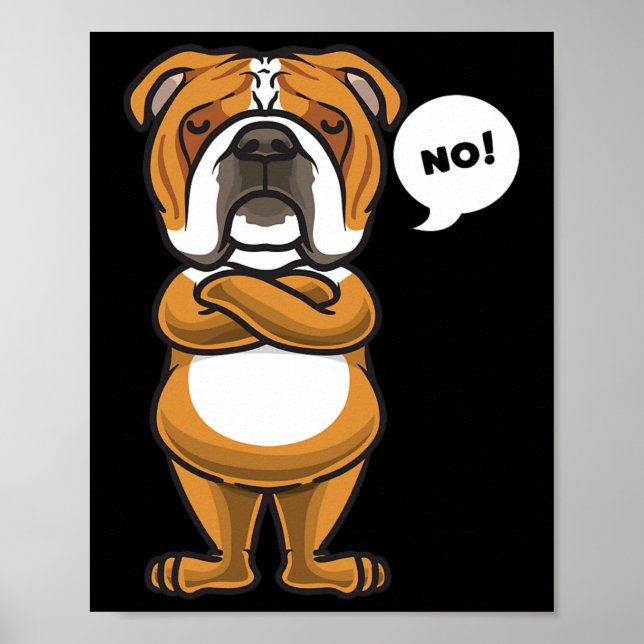 Affiche Bouledogue anglais chien  (Devant)