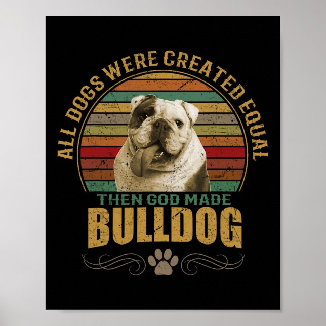 Affiche Bouledogue créé  (Devant)