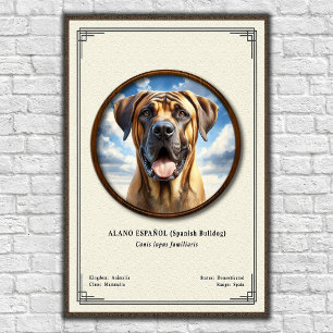 Affiche Bouledogue Espagnol (Alano Español) Série de Zoolo