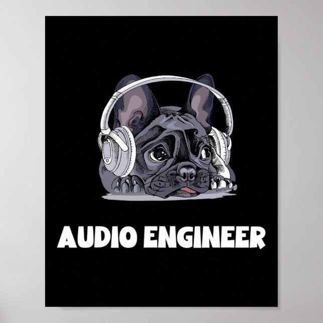 Affiche Bouledogue Français Casque- Pour Meilleur Papa Fre (Devant)