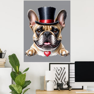 Affiche Bouledogue français cylindre French Bulldog