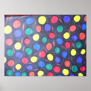 Affiche Boules de gomme dans l'espace