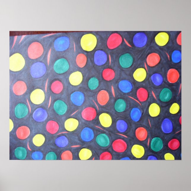 Affiche Boules de gomme dans l'espace (Devant)