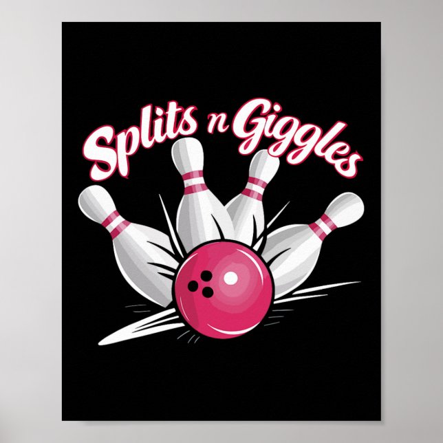 Affiche Boules N Giggles Funny Bowling Bowling Bowling Bal (Devant)