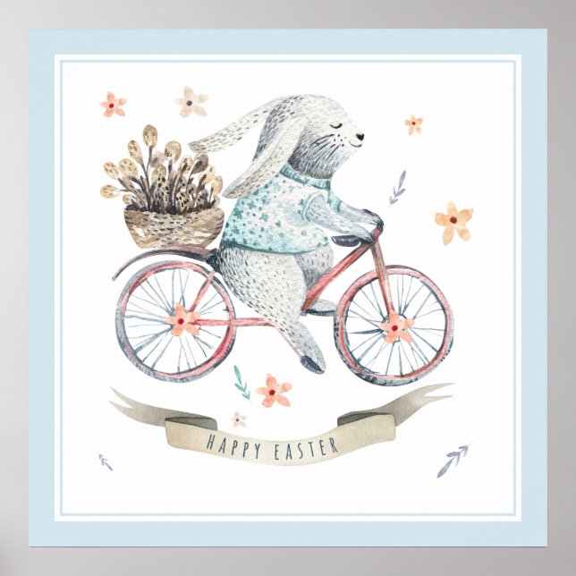 Affiche Boulet de Pâques de fleurs de printemps (Devant)