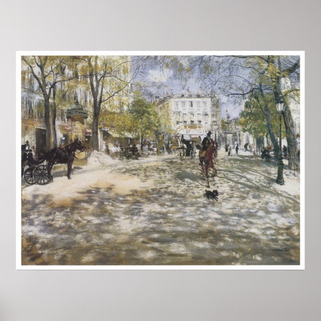 Affiche Boulevard à Paris, 1888 Jean-François Raffaelli (Devant)