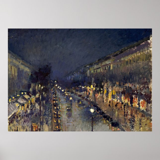 Affiche Boulevard Camille Pissarro Montmartre en soirée (Devant)