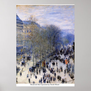 Affiche Boulevard des Capucines par Claude Monet