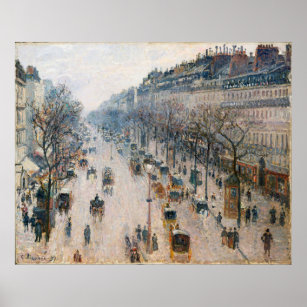 Affiche Boulevard Montmartre Hiver - Camille Pissarro