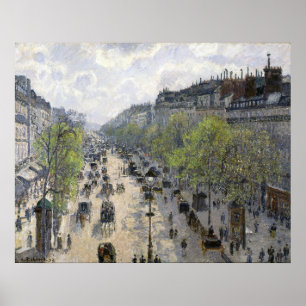 Affiche Boulevard Montmartre Printemps Paris Camille Pissa