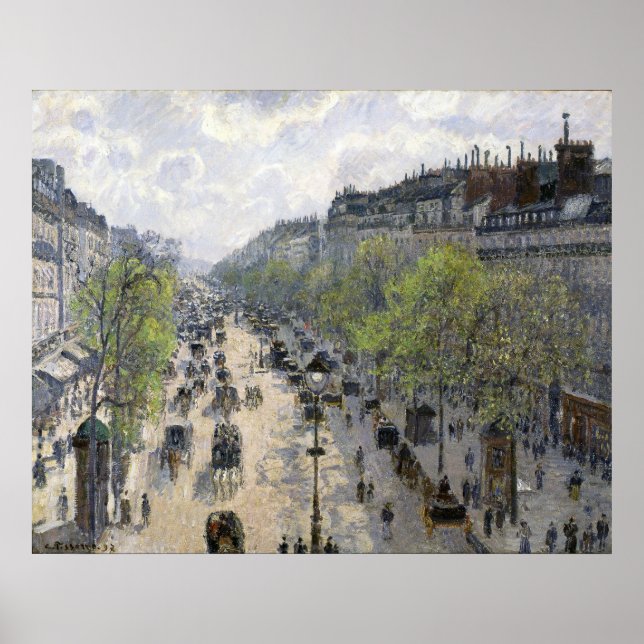 Affiche Boulevard Montmartre Printemps Paris Camille Pissa (Devant)
