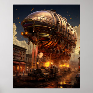 Affiche Boulevard Steampunk Sunset : Parade de rue Zeppeli