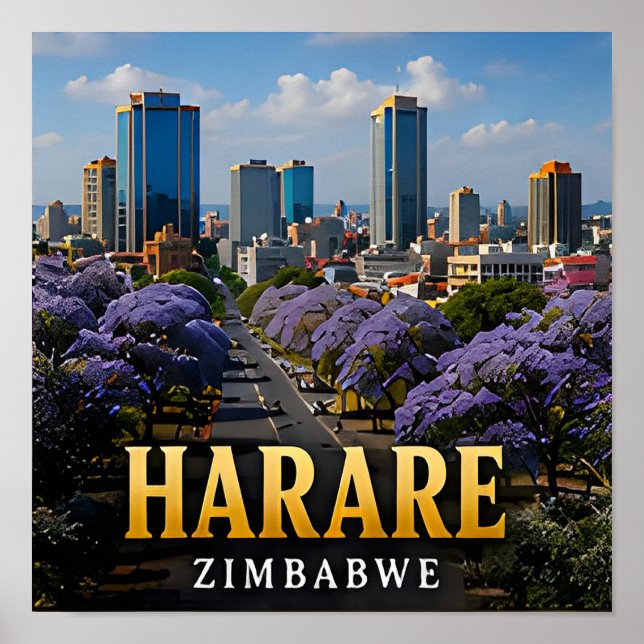 Affiche Boulevards de jacaranda et esprit du Zimbabwe à Ha (Devant)