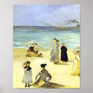Affiche Boulogne Beach par Édouard Manet