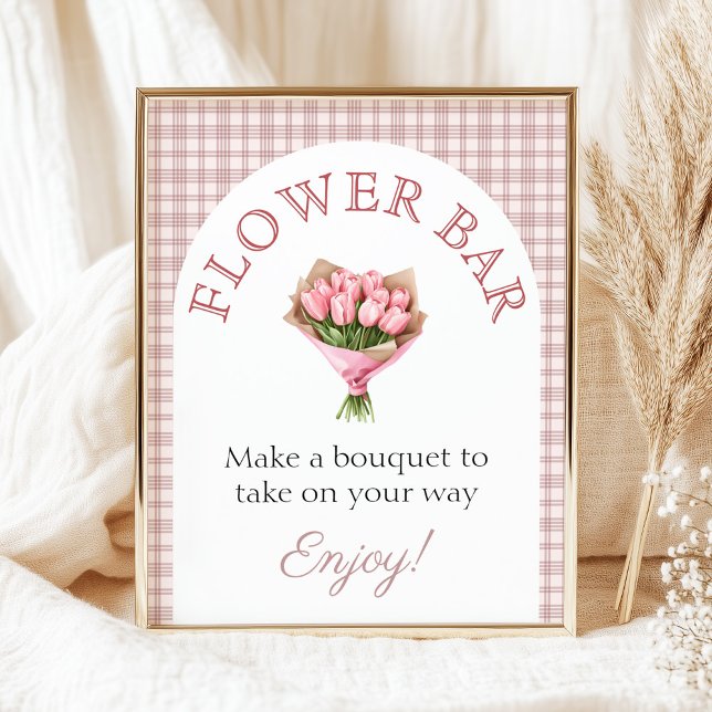Affiche Bouquet bar Pink Fresh off market Bridal Shower (Créateur téléchargé)