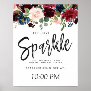 Affiche Bouquet Bourgogne Laissez l'amour scintiller