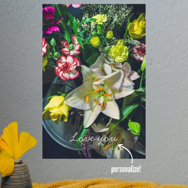 Affiche Bouquet coloré avec lys (Créateur téléchargé)