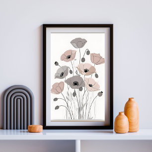 Affiche Bouquet de coquelicots vintage XI – Botanique neut