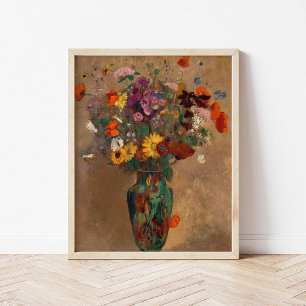 Affiche Bouquet de Fleur sauvage   Carte postale Odilon Re