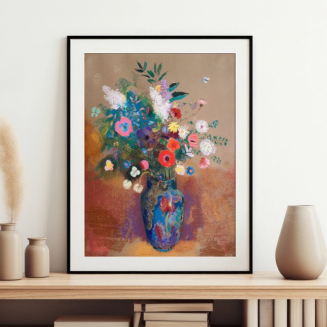 Affiche Bouquet de fleurs (1900 - 1905) par Odilon Redon (Créateur téléchargé)