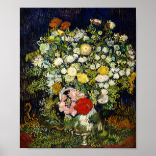 Affiche Bouquet de fleurs dans un vase de Vincent Van Gogh