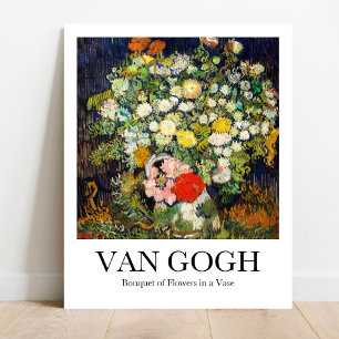 Affiche Bouquet de fleurs dans un vase de Vincent van Gogh