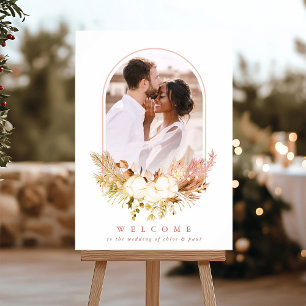Affiche Bouquet de fleurs de coton Photo Mariage d'automne
