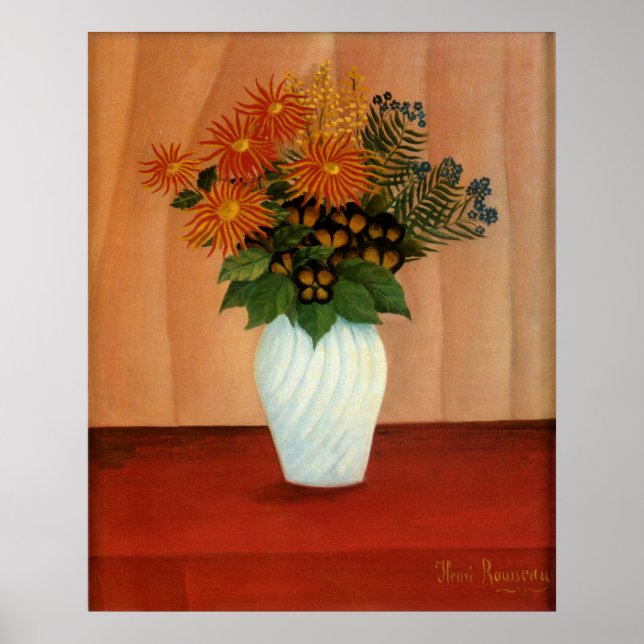 Affiche Bouquet de fleurs d'Henri Rousseau (vers 1900) (Devant)
