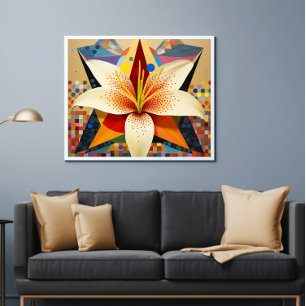 Affiche Bouquet de fleurs mignonnes imprimable lis