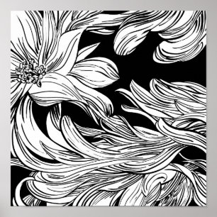 Affiche Bouquet de fleurs Nature Floral Page de coloriage
